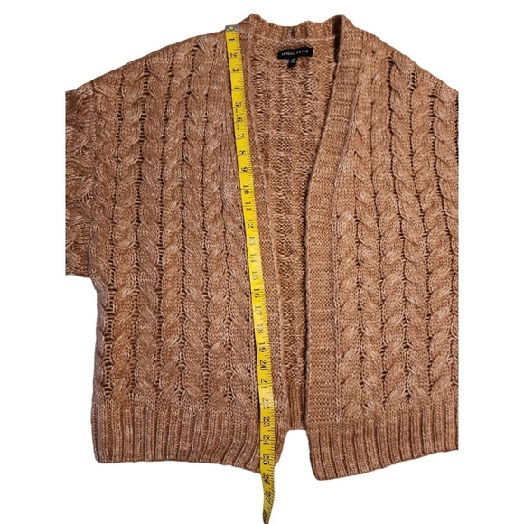 Kendall & Kylie Brown Tan Cardigan Sweater One Size Balloon Sleeves - Picture 10 of 10